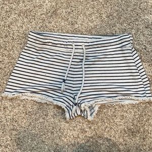 navy striped shorts